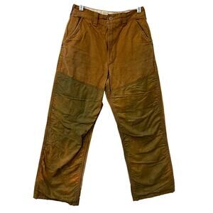 Saftbak Vtg Mens Sz 26x27 Duck Brown Nylon & Canvas Brush Pants Hunting Outdoors